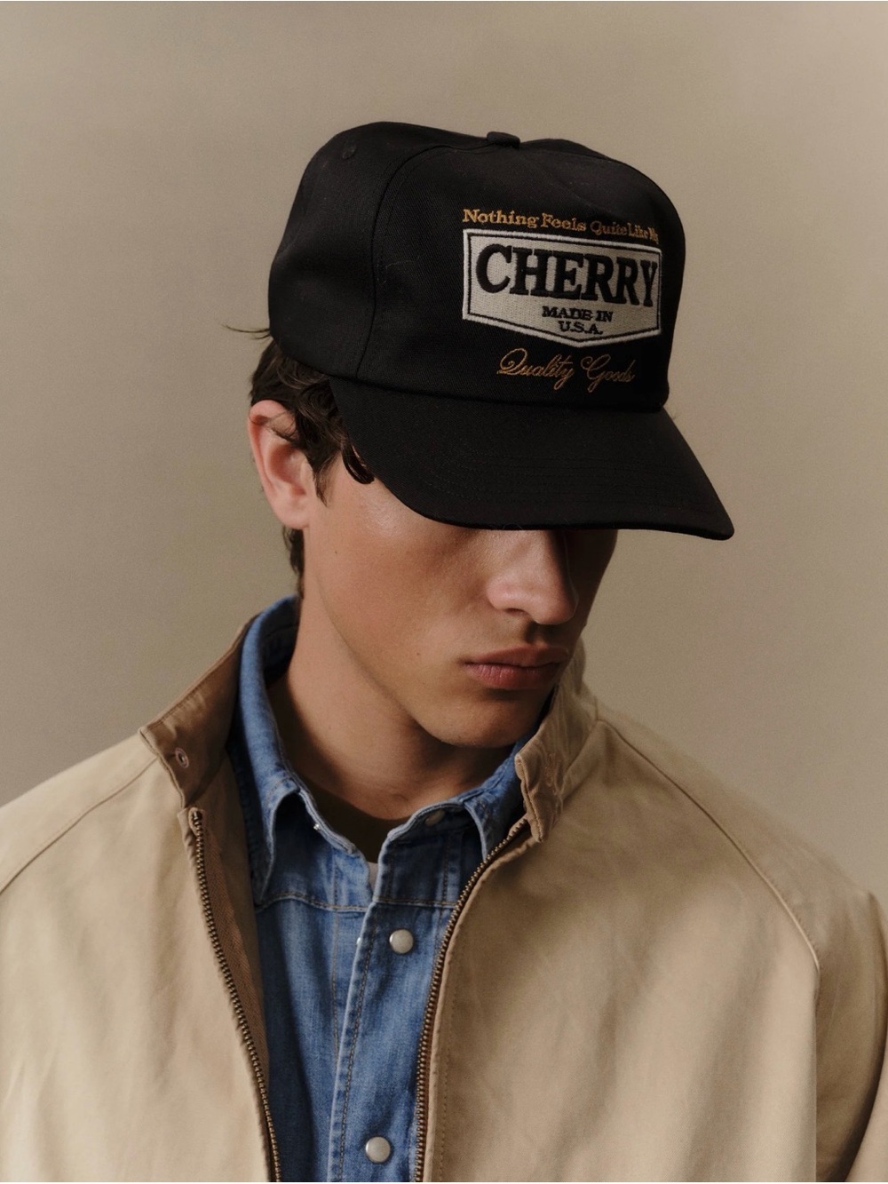 Cherry LA Black Logo Patch Baseball Cap